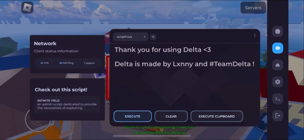 Delta Lua Executor для Roblox (Android)
