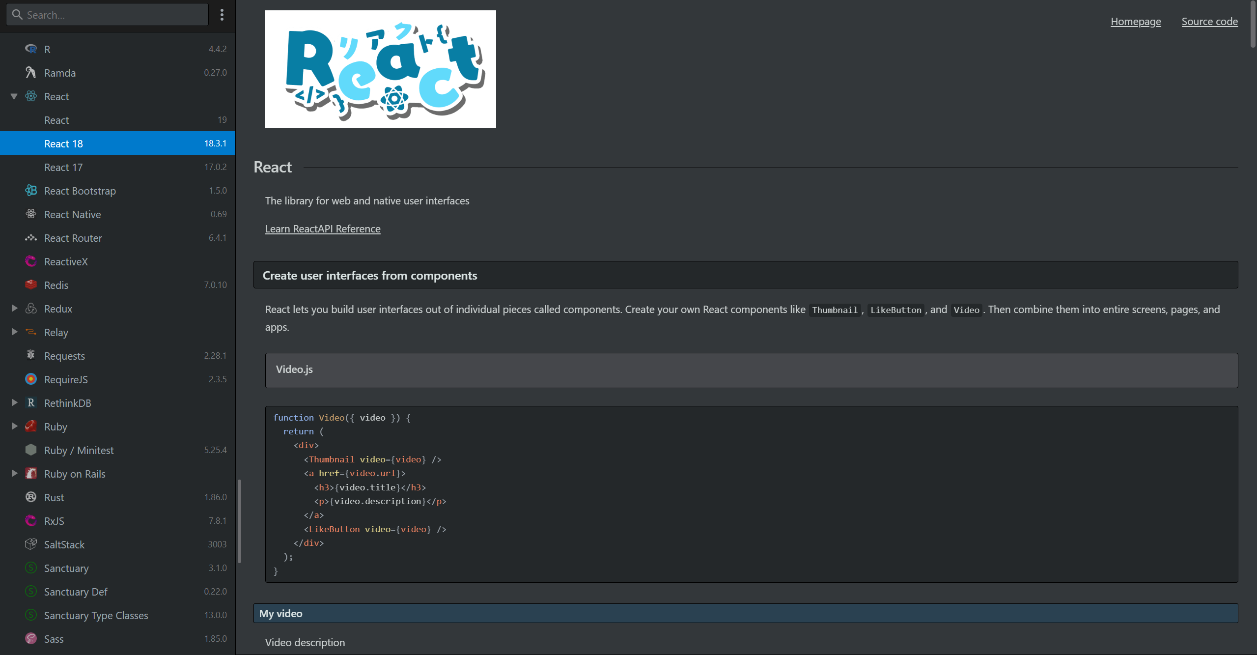 DevDocs.io — документация без боли
