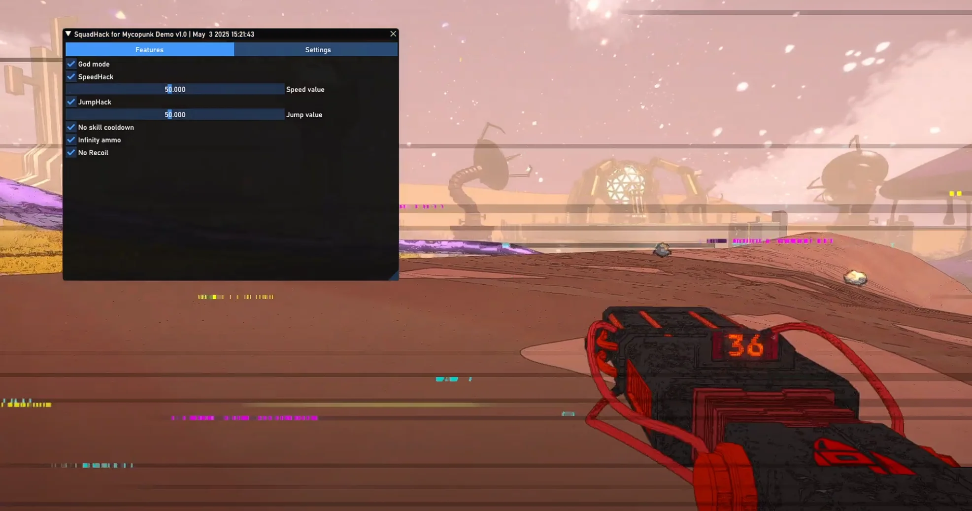 Чит на Mycopunk — SquadHack [God Mode, SpeedHack]