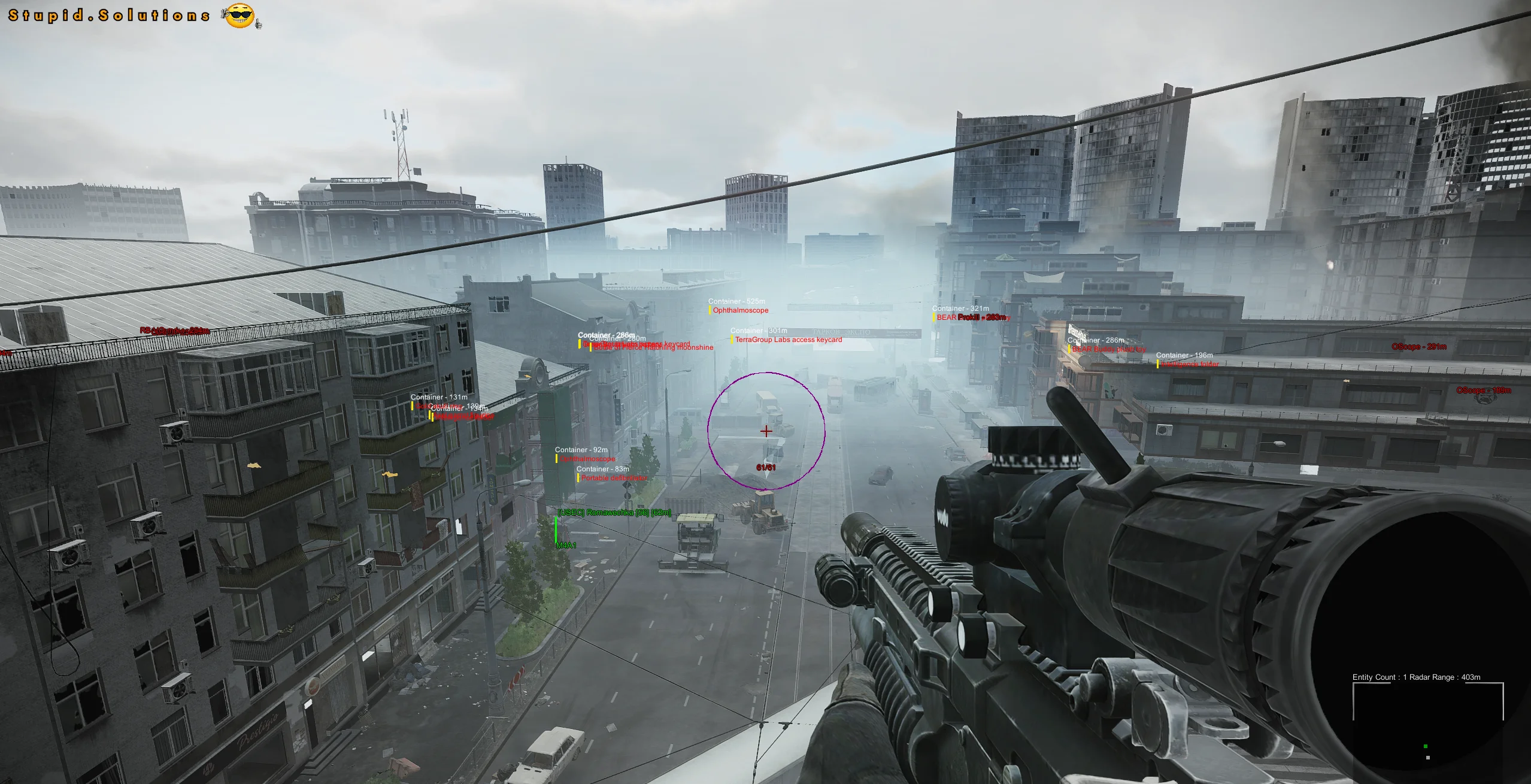 Чит на Escape from Tarkov в действии