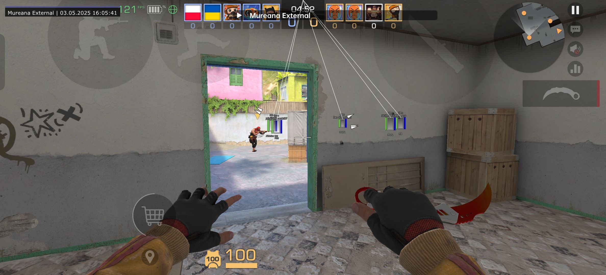 Демонстрация чита на Standoff 2