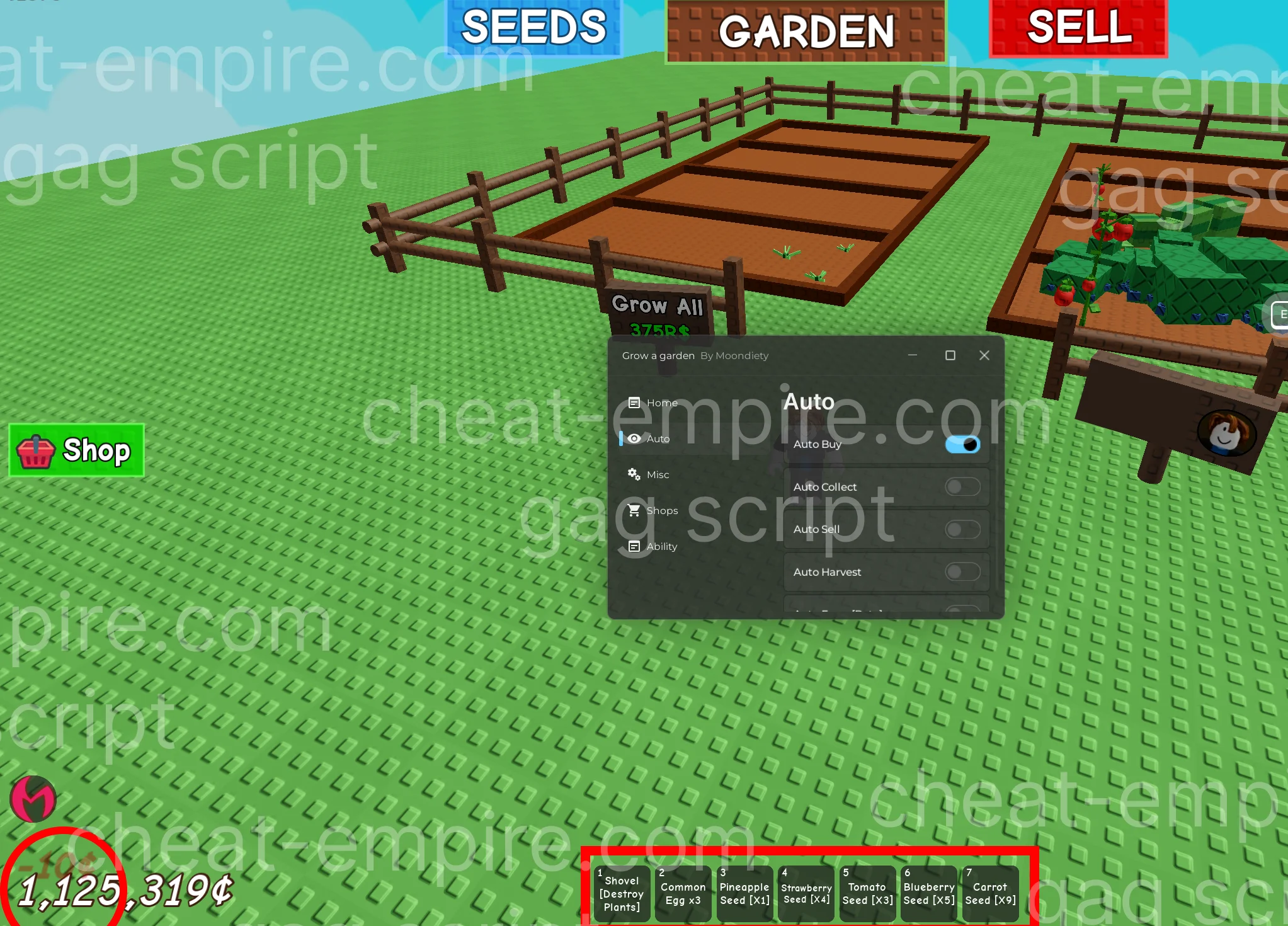 Скрипт на Grow a Garden без ключа Роблокс [петы, дюп]