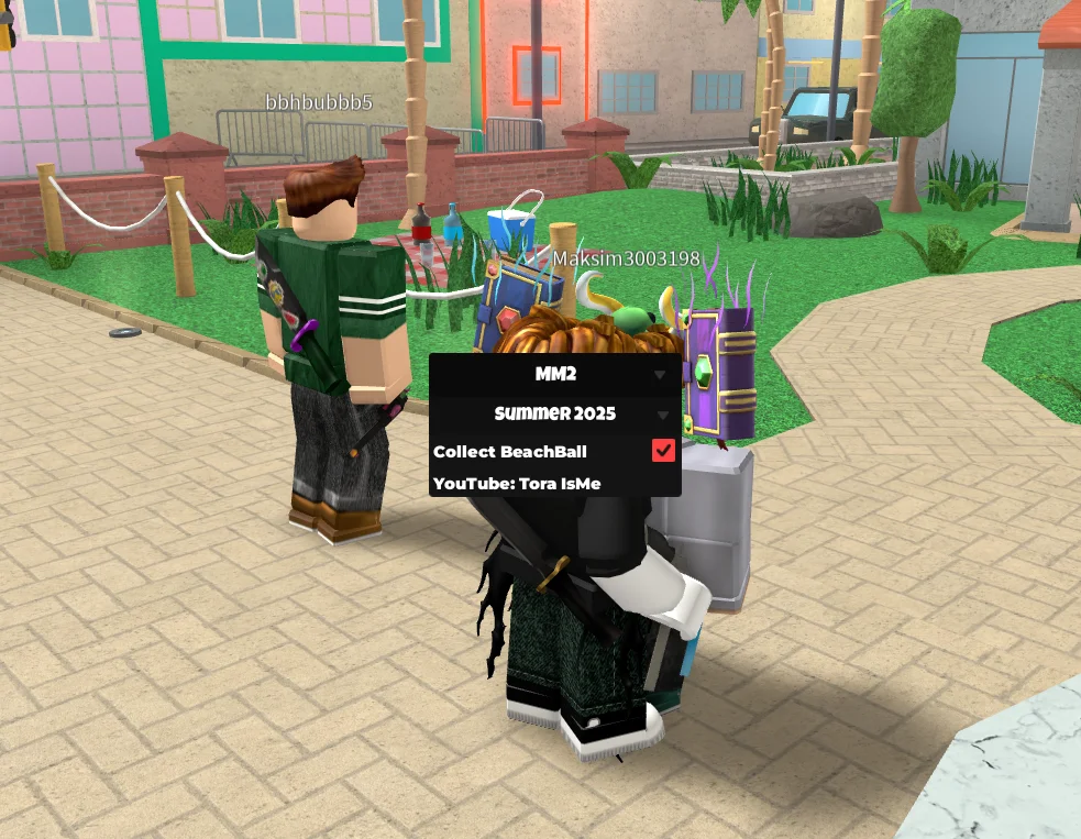 Скрипт на Авто Фарм мячей в ММ2 by ToraIsMe - Beach Ball Farm