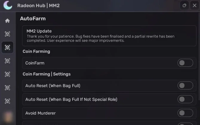 Скрипт на MM2 Roblox by Radeon Hub - Авто фарм, Авто фарм монет, Аимбот