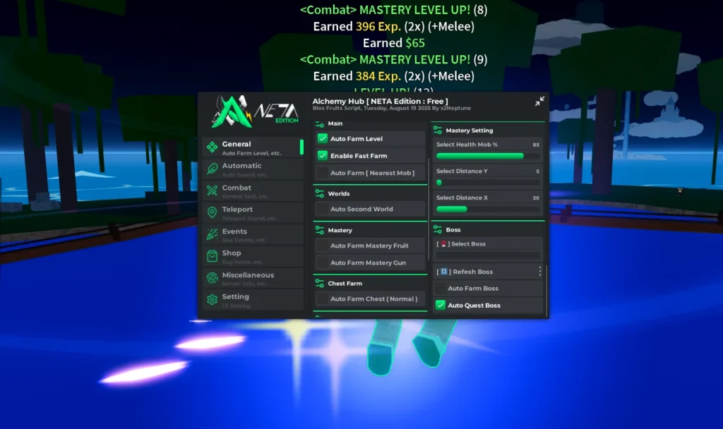Новый скрипт на Блокс Фрутс Роблокс Alchemy Hub - Auto Farm, Aimbot, Events