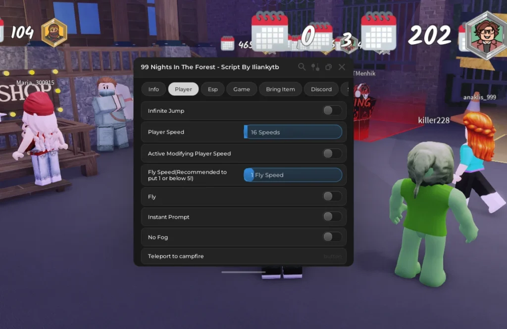 [ОБНОВЛЕНО] 99 Nights in the Forest - Чит от Iliankytb [ESP, Bring Item, Fly SpeedHack]