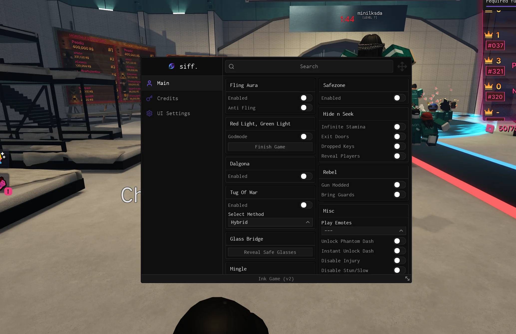 Скрипт на Ink Game Роблокс Без Ключа [Xeno, Delta]