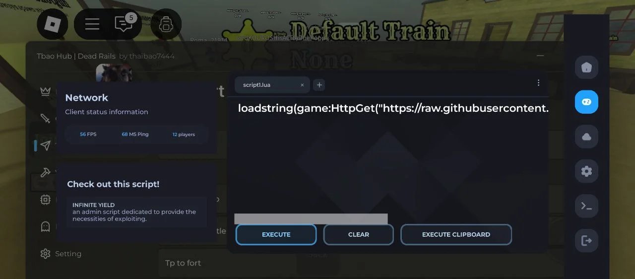 Демонстрация скрипта на мертвые рельсы с помощью Дельта №1