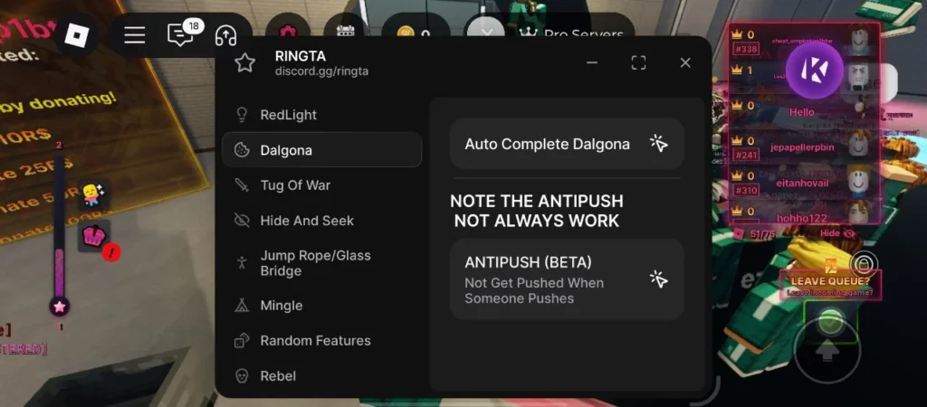 Новый скрипт для ПК и телефонов на Ink Game без ключа - Авто прохождение игр, Анти отталкивание