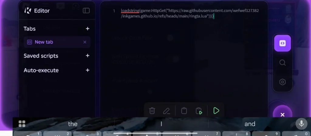 Демонстрация работы скрипта на Ink Game с телефона КРНЛ