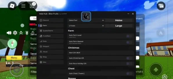 Лучший скрипт на Блокс Фрутс 2026 - redz Hub [Авто фарм, Телепорт, Фрукты]