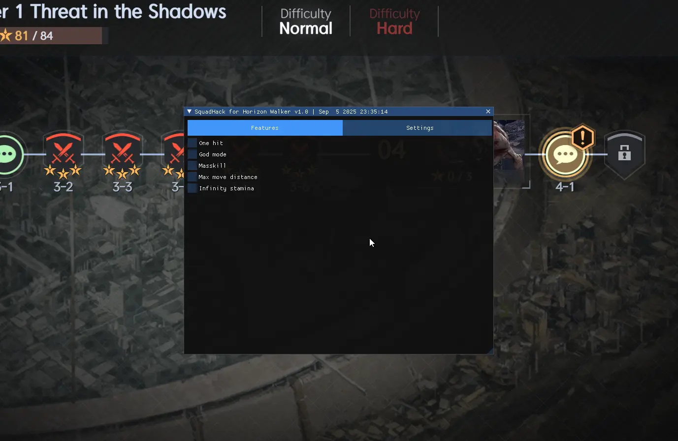 Чит на Horizon Walker — SquadHack [One hit, God mode, Masskill]