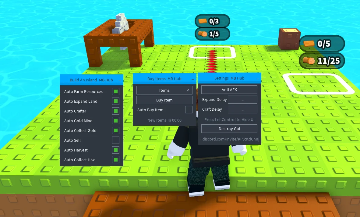 Скрипт на Построй остров в Роблокс без ключа [Автофарм]