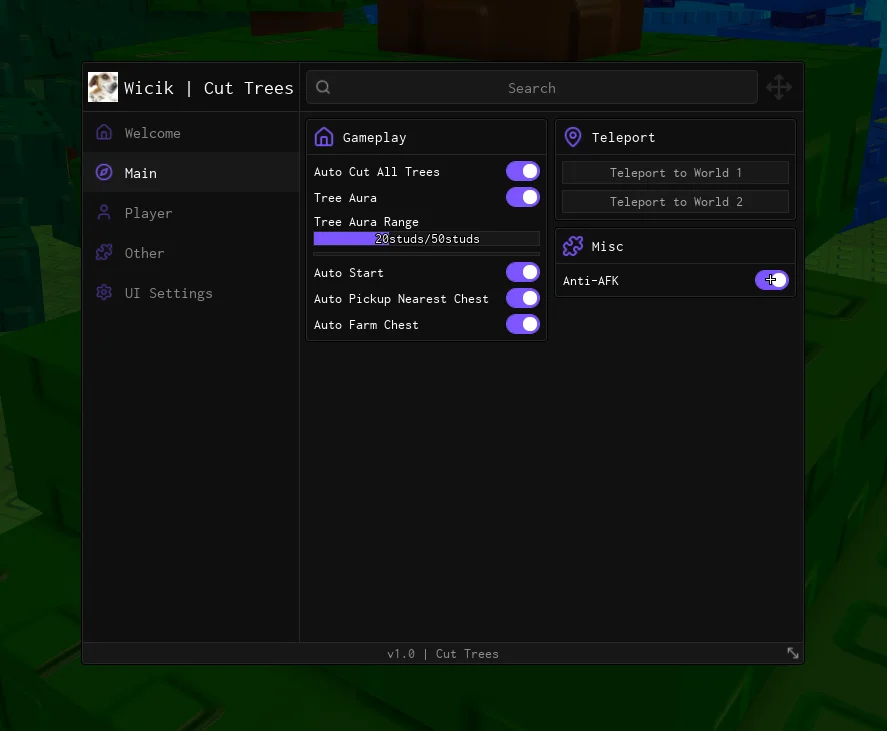 Скрипт на Перерезать деревья в Роблокс без ключа [Автофарм]