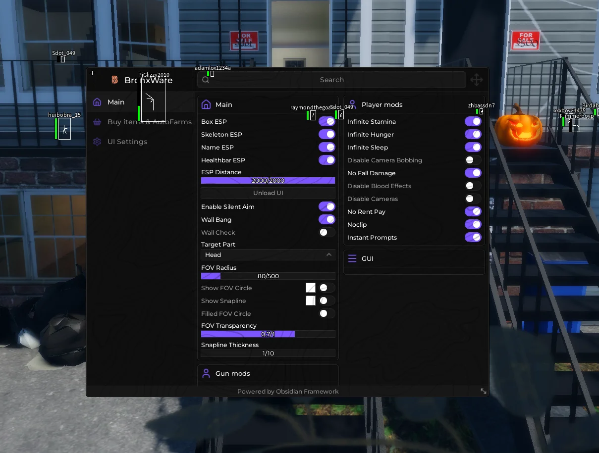 Скрипт на THA BRONX 3 в Роблокс без ключа [ВХ, АИМ, АВТОФАРМ]