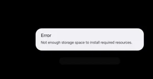 Ошибка в чите "Not enough storage space to install required resources."