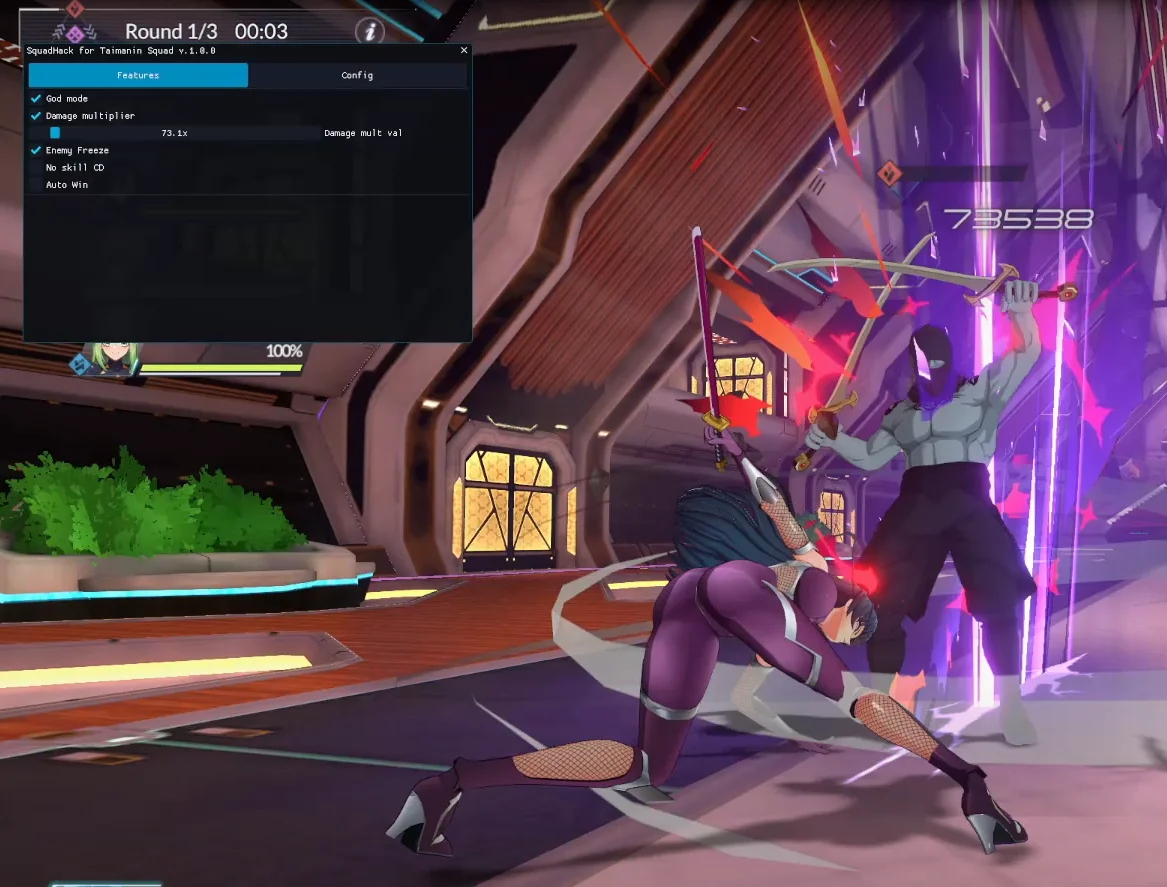 Hack for Taimanin Squad: GOD MODE, AUTO WIN, DAMAGE MULTIPLIER