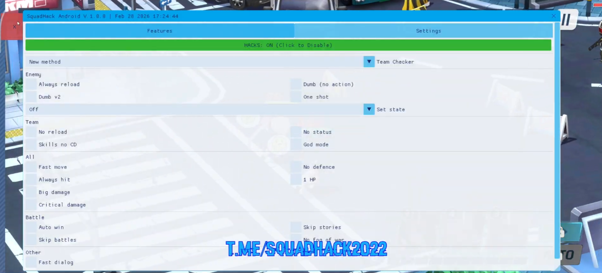 Blue Archive Android MOD: SquadHack Menu